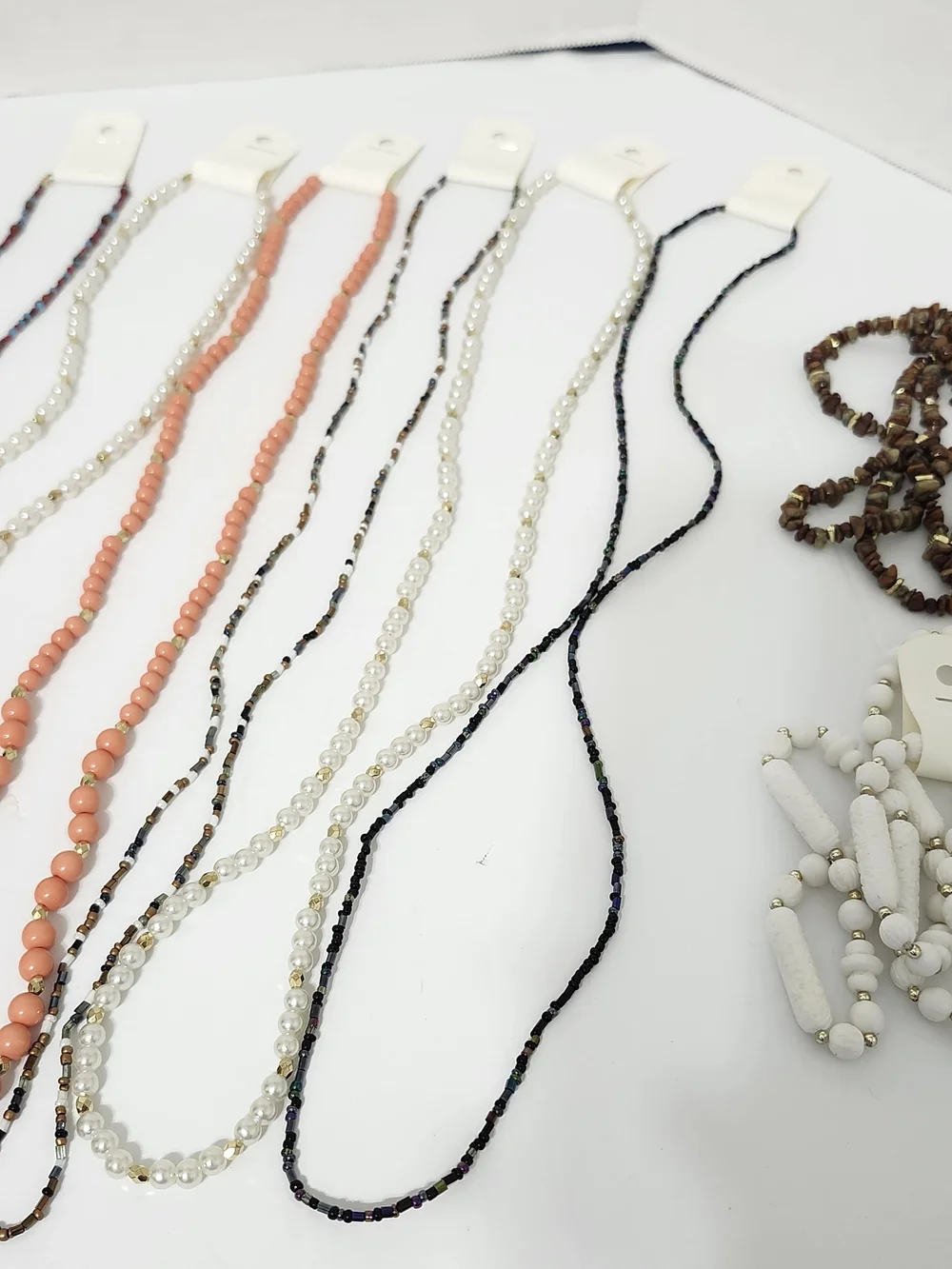 Assorted Mix Long Necklaces 12 Pieces Beaded Shell Chain Tassel Vintage To Now